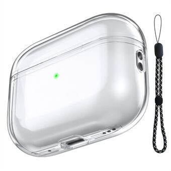 AHASTYLE WG94 Voor Apple AirPods Pro 2 Transparant TPU Oortelefoon Case Bluetooth Oordopjes Opladen Case Anti- Scratch Cover met Draagriem