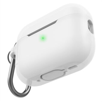 AHASTYLE WE11 Voor Apple AirPods Pro 2 Oordopjes Siliconen Case TWS Oortelefoon Anti- Scratch Beschermhoes met Karabijnhaak