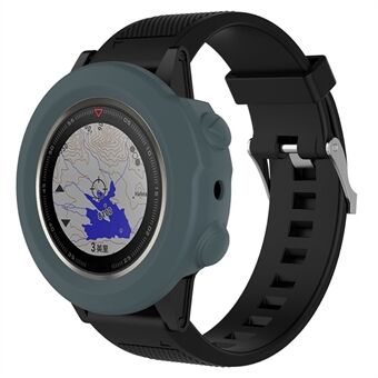 Voor Garmin Fenix 5X / 5X Plus effen kleur zachte siliconen anti-drop horloge frame beschermer met stof plug ontwerp