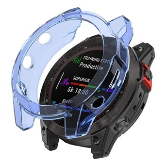 Voor Garmin Fenix 7/7 Solar/7 Sapphire Solar Half pakket uitgeholde transparante case cover: