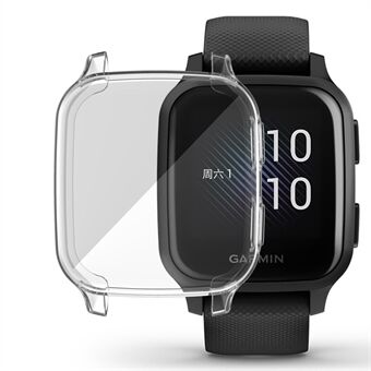 Voor Garmin Venu Sq Soft TPU gegalvaniseerd frame Horloge case Volledige bescherming Screen protector cover: