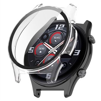 For Honor Watch GS3 46 mm hard pc anti-drop horlogekast met gehard glazen schermbeschermer