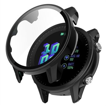 Voor Garmin Forerunner 955 Volledige Bescherming Hard PC Horloge Case Cover met Gehard Glas Screen Protector: