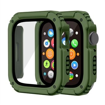 Voor Apple Watch Series 3/2/1 38mm Gehard Glas Screen Protector Horloge Case PC + TPU Beschermhoes: