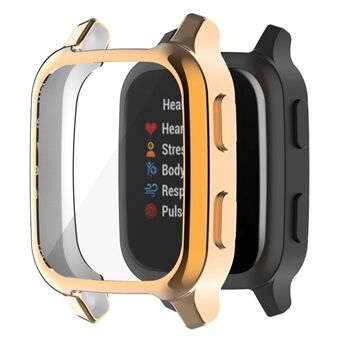 Voor Garmin Venu Sq/Venu Sq Muziek/Venu Sq 2/Venu Sq 2 Muziek Soft TPU Horloge Case Galvaniseren Randen Volledige Dekking Schokbestendig Bumper Beschermhoes