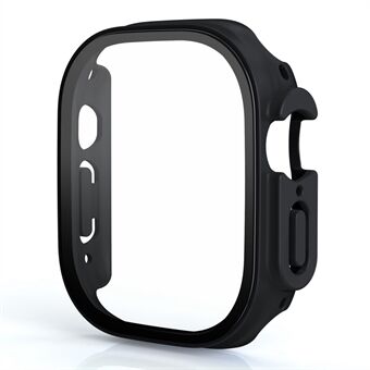 Voor Apple Watch Ultra 49mm Hard PC Wallet Case met Gehard Glas Screen Protector Anti-drop Matte Beschermhoes: