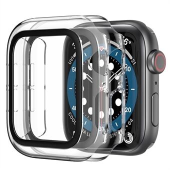 AHASTYLE WG46 2-delige pc-behuizing met film van gehard glas voor Apple Watch Ultra / Series 8 / 7 / 6 / 5 / 4 / SE / SE (2022) / 3 / 2 / 1