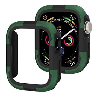 Voor Apple Watch Series 8 / 7 41 mm horlogeframe beschermhoes TPU + pc schokbestendige hoes