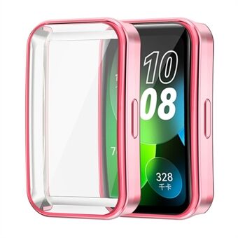 ENKAY HAT Prince Voor Huawei Band 8 TPU Horloge Case Galvaniseren Anti-drop Cover met Screen Protector