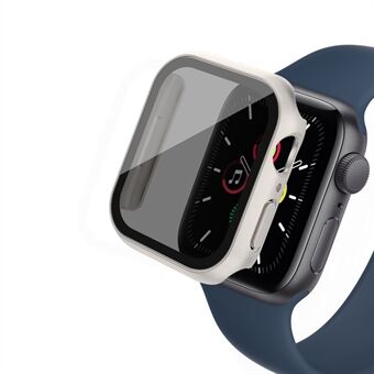 Voor Apple Watch Series 6 / 5 / 4 / SE / SE (2022) 44 mm harde pc matte horlogekast met anti- Spy gehard glasfolie