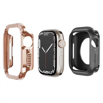 Voor Apple Watch Series 6 5 4 SE SE (2022) 44mm / 8 7 45mm Horloge Case TPU+PC Anti-drop Cover