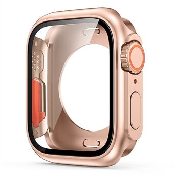 HD PC-hoes voor Apple Watch Series 6 5 4 SE (2022) SE 44 mm, Scratch horlogehoes met gehard glazen schermbeschermer