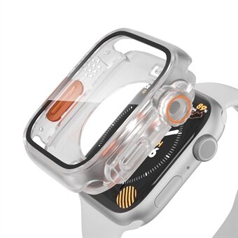 Voor Apple Watch Series 8 7 41mm Waterdichte Case Ultradunne Shockproof Hard PC Cover met Gehard Glas Screen Protector