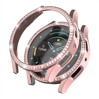 Harde pc-hoes voor Samsung Galaxy Watch6 40 mm met strass versierde holle horlogekastbeschermer