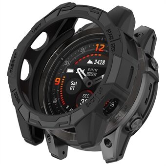 Voor Garmin Fenix ​​​​7X Pro / Fenix ​​​​7X / Epix Pro 51 mm hol beschermend frame Soft TPU horlogekast