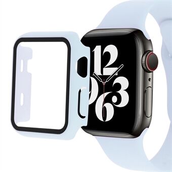 Voor Apple Watch SE (2022) 40 mm harde pc-framehoes met gehard glazen schermbeschermer Algehele beschermhoes: