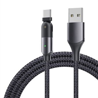 ZFXCT-WY0G Winding Series 3A USB naar Type-C 180 ° Roterende Elleboog Oplaaddatakabel, 1.2M