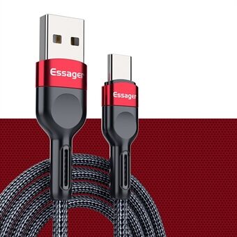 ESSGAER gevlochten draad USB naar Type-C data sync oplaadkabel, 2M