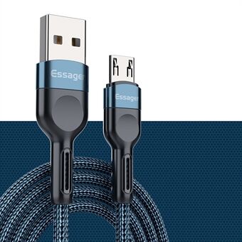 ESSGAER Gevlochten Micro USB Data Sync Oplaadkabel, 2M