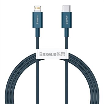 BASEUS Superior-serie snellaaddatakabel Type-C voor Lightning PD 20W 1m