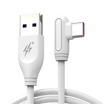 ENKAY USB naar Type-C 90 graden bocht 0,5 m korte kabel 40W 5A USB-C Quick