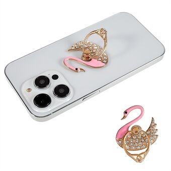 Swan Glitter Bling Telefoon Ring Houder Telefoon Ring Grip Strass Steun Vinger Kickstand Metalen Achtergreep