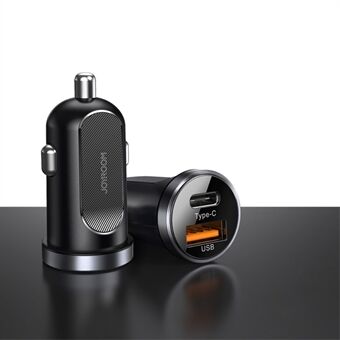 JOYROOM C-A08 QC3.0+PD Mini 30W Dual USB Ports Fast Charging Smart Car Charger