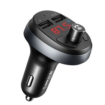 MCDODO CC-6880 Bluetooth FM Transmitter Autolader Draadloze Bluetooth FM Radio-adapter Muziekspeler - Zwart