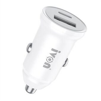 IVON CC45 20W PD 3.0 Type-C+QC 3.0 USB Dual Port Mini Car Charger Phone Fast Charging Adapter