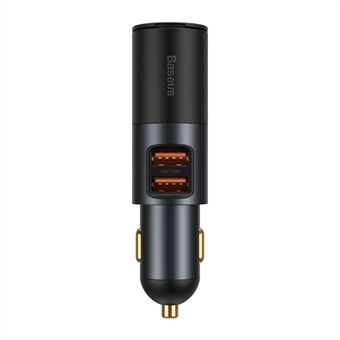 BASEUS Deel Samen 120W Dual USB Poort Snellader Autolader met Aansteker voor 12-24V Auto