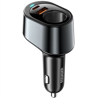 ESSAGER 120W USB+Type-C Autolader Adapter met Sigarettenaanstekerpoort