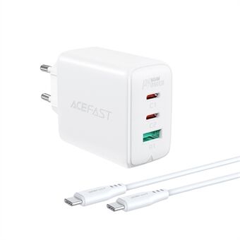 ACEFAST A13 USB C+C+A drie poorten PD65W wandlader voedingsadapter EU-stekker met 1,2 m kabel