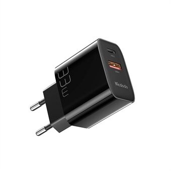 MCDODO CH-0921 MDD PD33W USB-A + Type-C Dual Output Snellader Mobiele Telefoonlader - EU-stekker