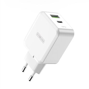 DUZZONA T7 GaN-snellader met dubbele poort PD 30W Type-C + USB-telefoonoplaadadapter - EU-stekker