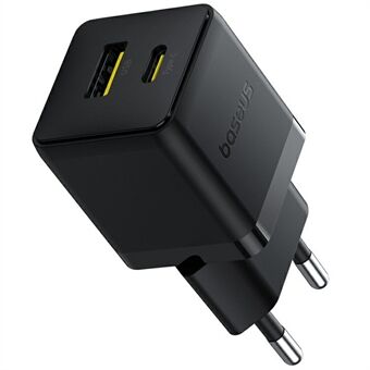 BASEUS Palm USB+Type-C Dual Port 20W Snellader EU Stekker Wandoplaadadapter