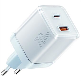 ESSAGER GaN 70W USB+Type-C Wandoplader Plug Laadadapter