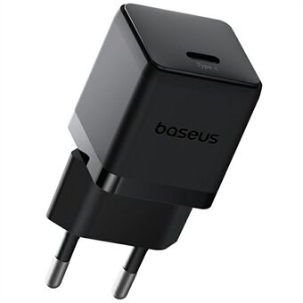BASEUS Palm Snellader 20W Type-C Enkele Poort Voedingsadapter EU-stekker met 1m 60W Type-C Kabel