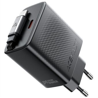 ACEFAST A110 30W GaN Oplader Type-C Telefoonadapter met Intrekbare USB-C Kabel, EU Stekker