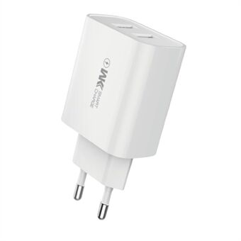 WK WP-U51 2.1A Fast Charging Dual USB Port Wall Charger Travel Charger (EU Plug)