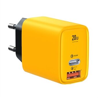 XUNDD XDCH-052 PD 20W Type-C + QC 3.0 USB-snellader Mini-wandlaadblok