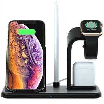 N35 Three-in-one Wireless Charger Stand for Apple Watch/iPhone/AirPods (Not Support FOD Function)