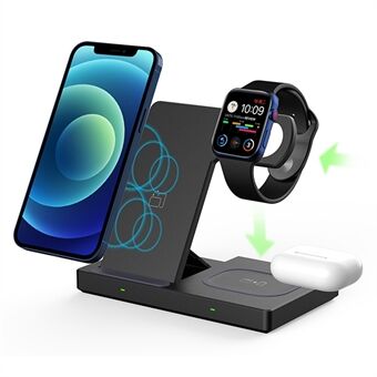 F16 Opvouwbare multifunctionele 2-in-1 15W draadloze oplader Draadloze Stand (ondersteunt geen Smart Watch draadloos opladen)