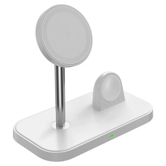 ZHX- Stand 2-in-1 magnetische draadloze oplader Desktop-oplaadstandaard voor iPhone 12 / 13 / 14-serie, iWatch antislip 60 graden verstelbaar laadstation