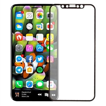 Full Cover Beschermde Film voor Gehard Glas voor iPhone XS / X 5.8 Inch - Zwart