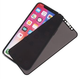 Voor iPhone (2019) 5.8 "/ XS / X/10 Zeefdruk Anti-peep Volledig scherm Cover Mobiele gehard glas Screenprotector - Zwart