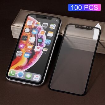 100 stks/pak RURIHAI 3D koolstofvezel full size gehard glas protector [anti-explosie] voor iPhone XR 6.1 inch