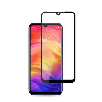 MOCOLO Silk Printing Anti-explosie gehard glas Full Screen Shield [Full Glue] voor Xiaomi Redmi Note 7 / Note 7 Pro (India) - Zwart