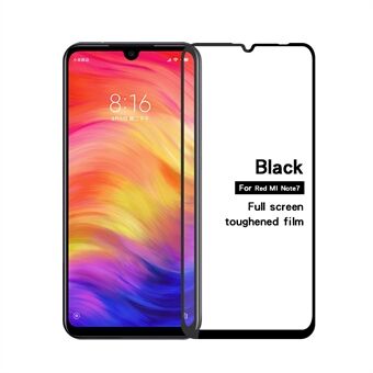 MOFI volledig bedekkende schermbeschermer van gehard glas voor Xiaomi Redmi Note 7 / Note 7 Pro (India) - zwart