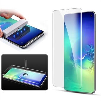 MOCOLO 3D gebogen volledige lijm UV-lichtbestralingsfilm voor Samsung Galaxy S10, volledige dekking HD gehard glazen schermbeschermer