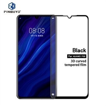 PINWUYO Hot Buigen 3D Volledige Dekking Gehard Glas Screen Protector Anti-explosie voor Huawei P30